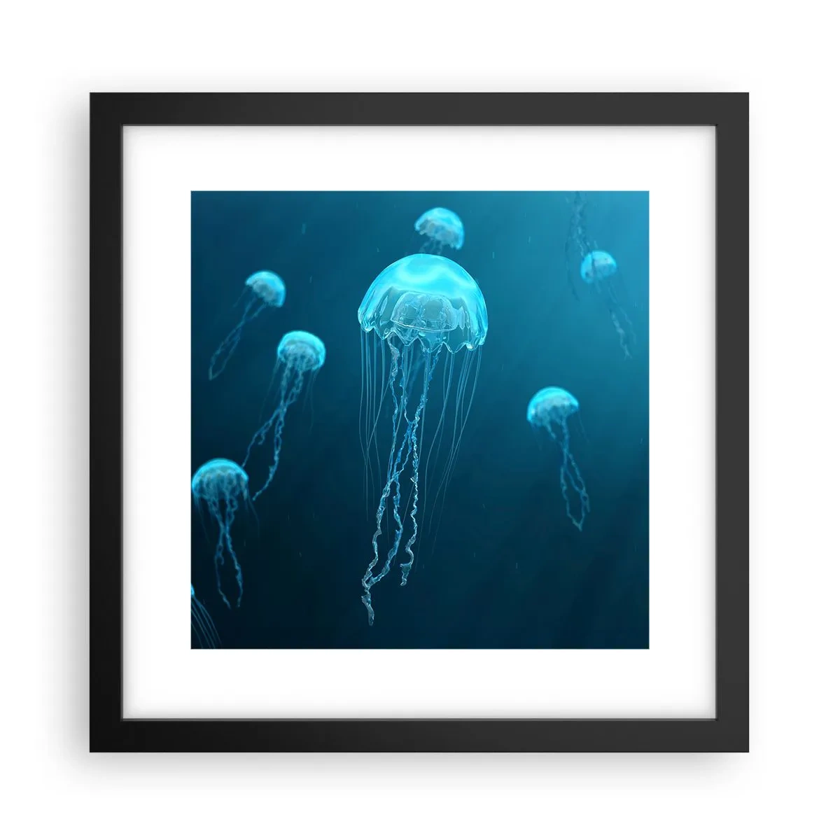Poster în ramă neagră - Dansul oceanic - 30x30 cm