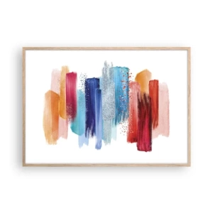 Poster în ramă de stejar deschis - Sus și jos  - 100x70 cm