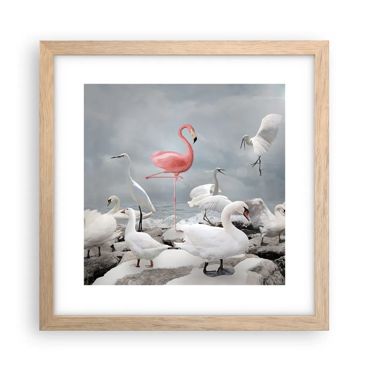 Poster în ramă de stejar deschis - De unde am venit? - 30x30 cm