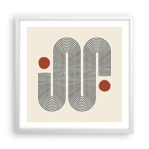 Poster în ramă albă - De la început până la sfârșit - 50x50 cm