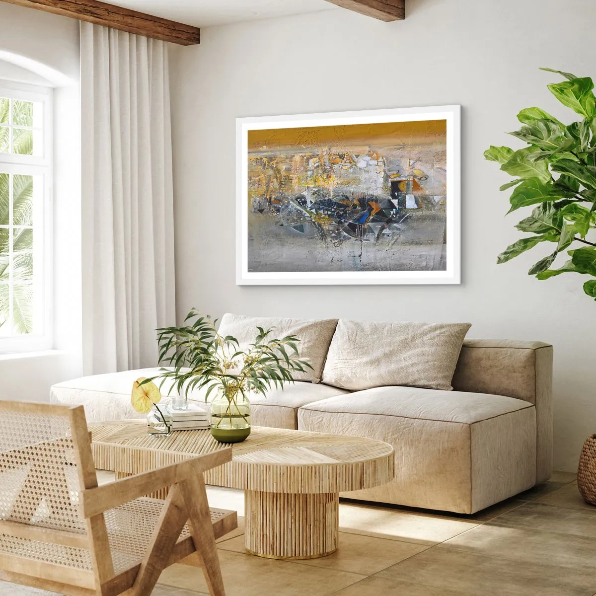 Poster în ramă albă - Totul va fi bine - 70x50 cm