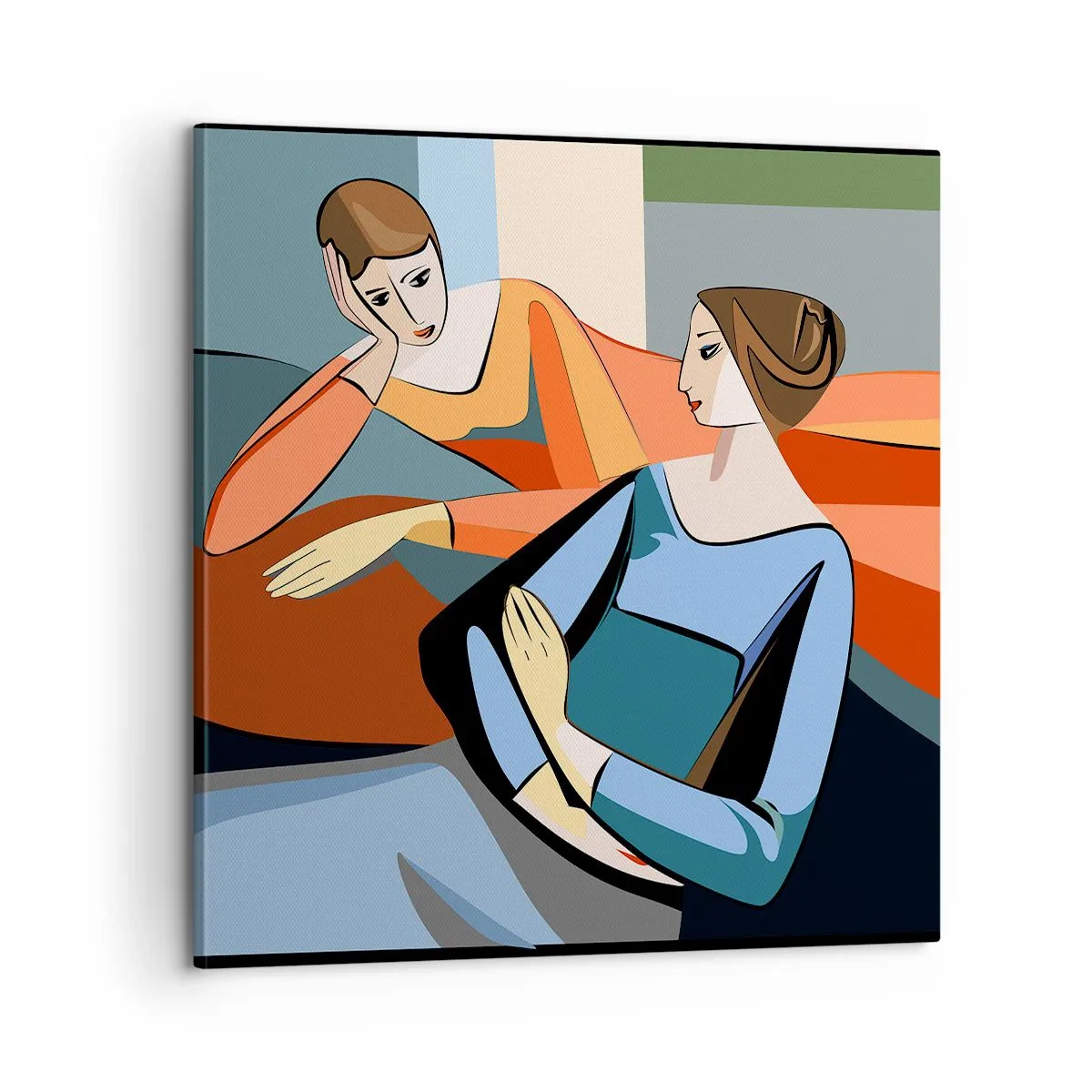 Tablou pe pânză - Un moment de confidențe - 60x60 cm