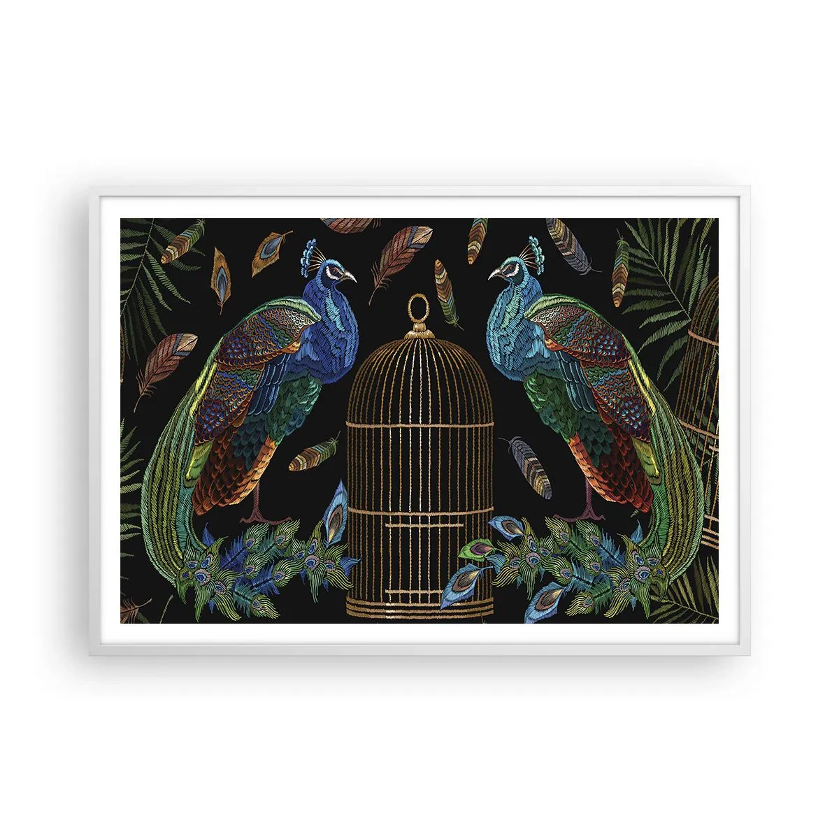 Poster în ramă albă - În veșmânt regal - 100x70 cm