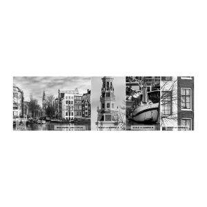 Mostră de Tapet Standard Eco - Amsterdam vibes - Oraș, Amsterdam, Arhitectură - 100x30 cm