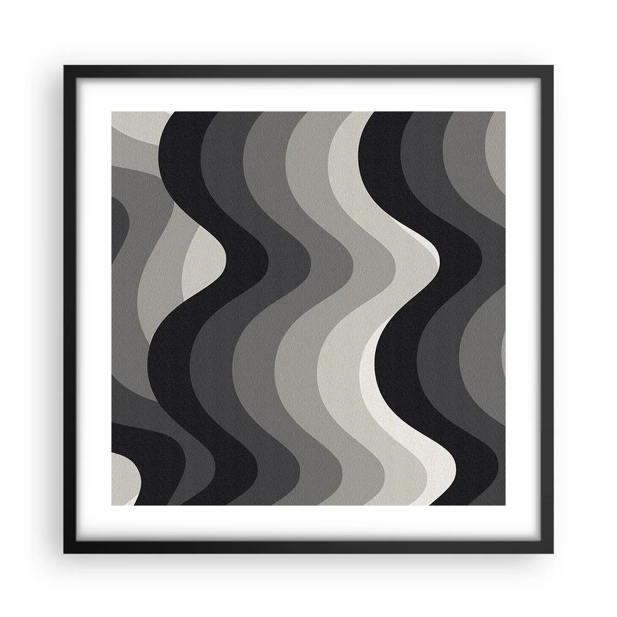 Poster în ramă neagră - Val după val - 50x50 cm