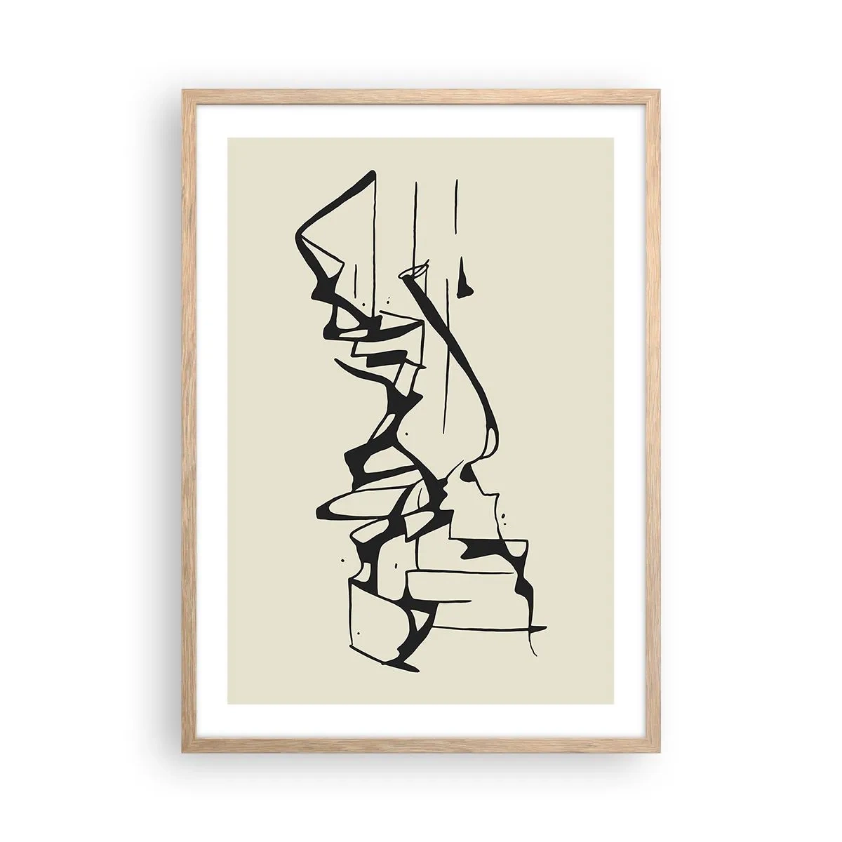 Poster în ramă de stejar deschis - Poate că peisajul - 50x70 cm