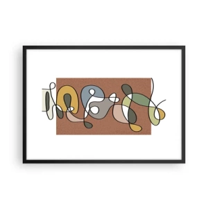 Poster în ramă neagră - Abstracția care merită un zâmbet - 70x50 cm