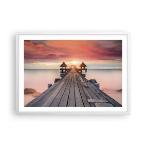 Poster în ramă albă - Vestul la est - 70x50 cm