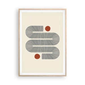 Poster în ramă de stejar deschis - De la început până la sfârșit - 70x100 cm