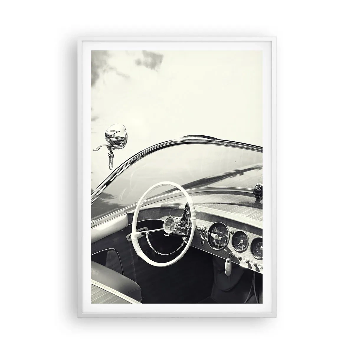 Poster în ramă albă - E timpul pentru cei bogați - 70x100 cm