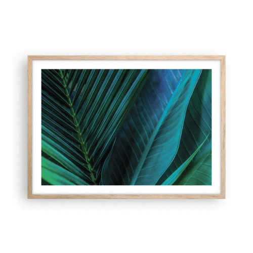 Poster în ramă de stejar deschis - Anatomia verdelui - 70x50 cm