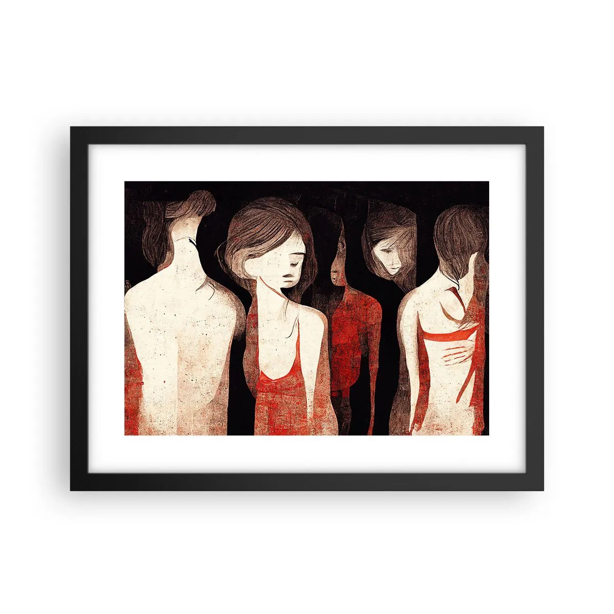 Poster în ramă neagră - Madonele întunericului - 40x30 cm