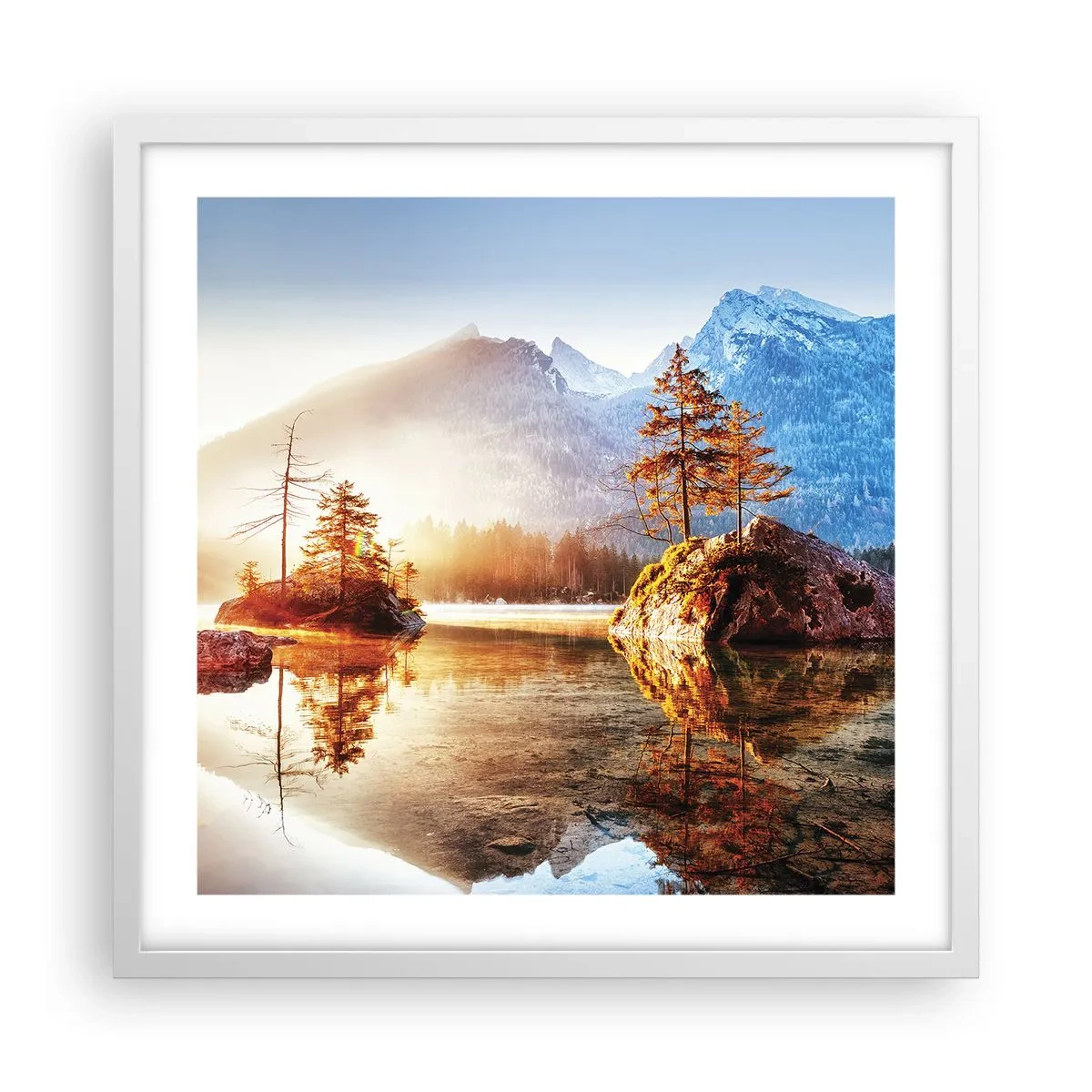 Poster în ramă albă - Natura într-o nouă lumină - 50x50 cm