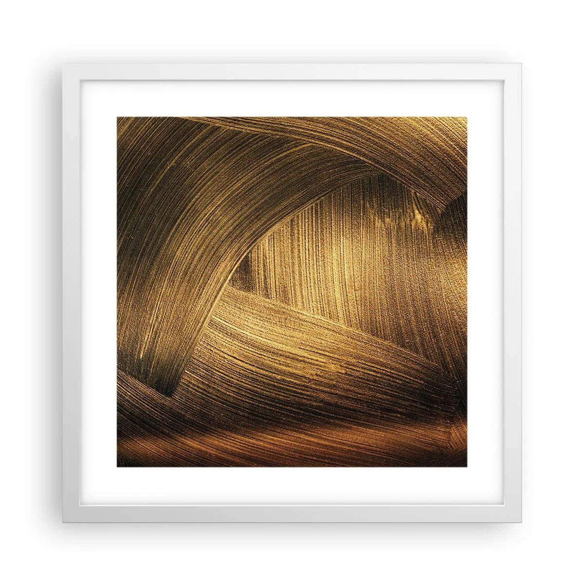 Poster în ramă albă - Într-un labirint de aur - 40x40 cm