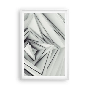 Poster în ramă albă - Muguri cu unghiuri ascuțite - 61x91 cm