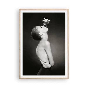 Poster în ramă de stejar deschis - Eleganță excentrică - 70x100 cm