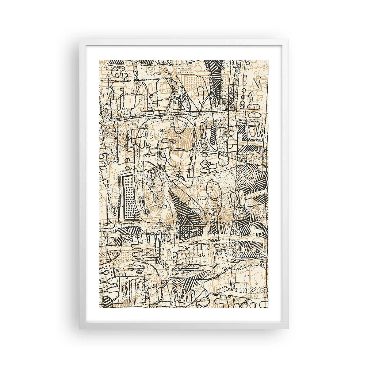 Poster în ramă albă - Așteaptă să fie descifrat - 50x70 cm