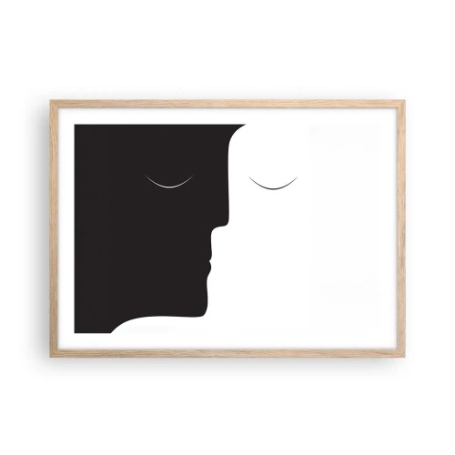 Poster în ramă de stejar deschis - Unitatea contrariilor - 70x50 cm