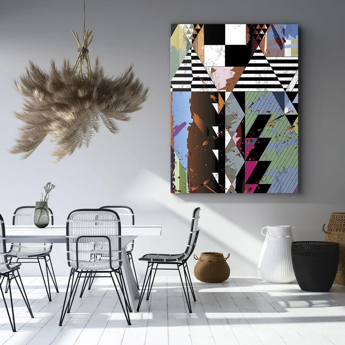 Tablou pe pânză - Geometric și organic - 80x120 cm