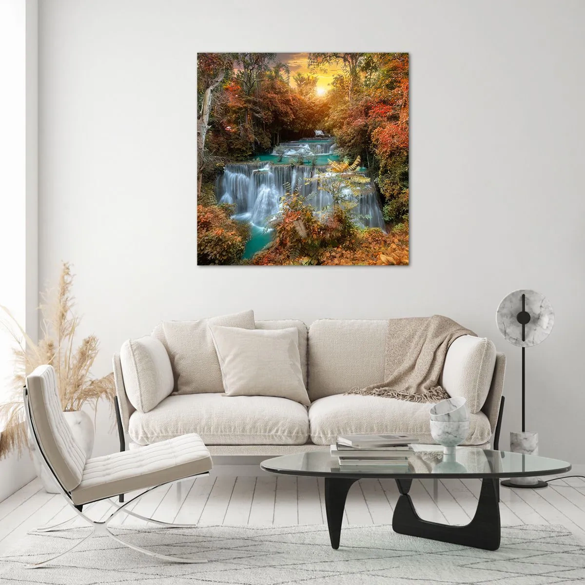 Tablou pe sticlă - Comoara ascunsă a pădurii - 60x60 cm