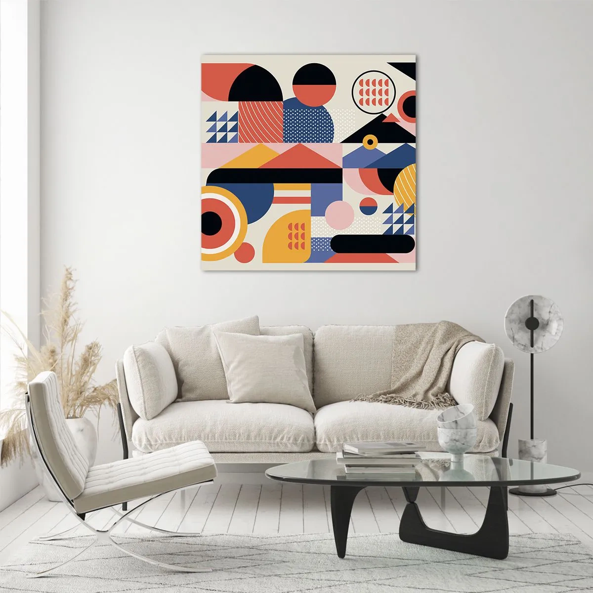 Tablou pe sticlă - Compoziție: joacă-te - 70x70 cm