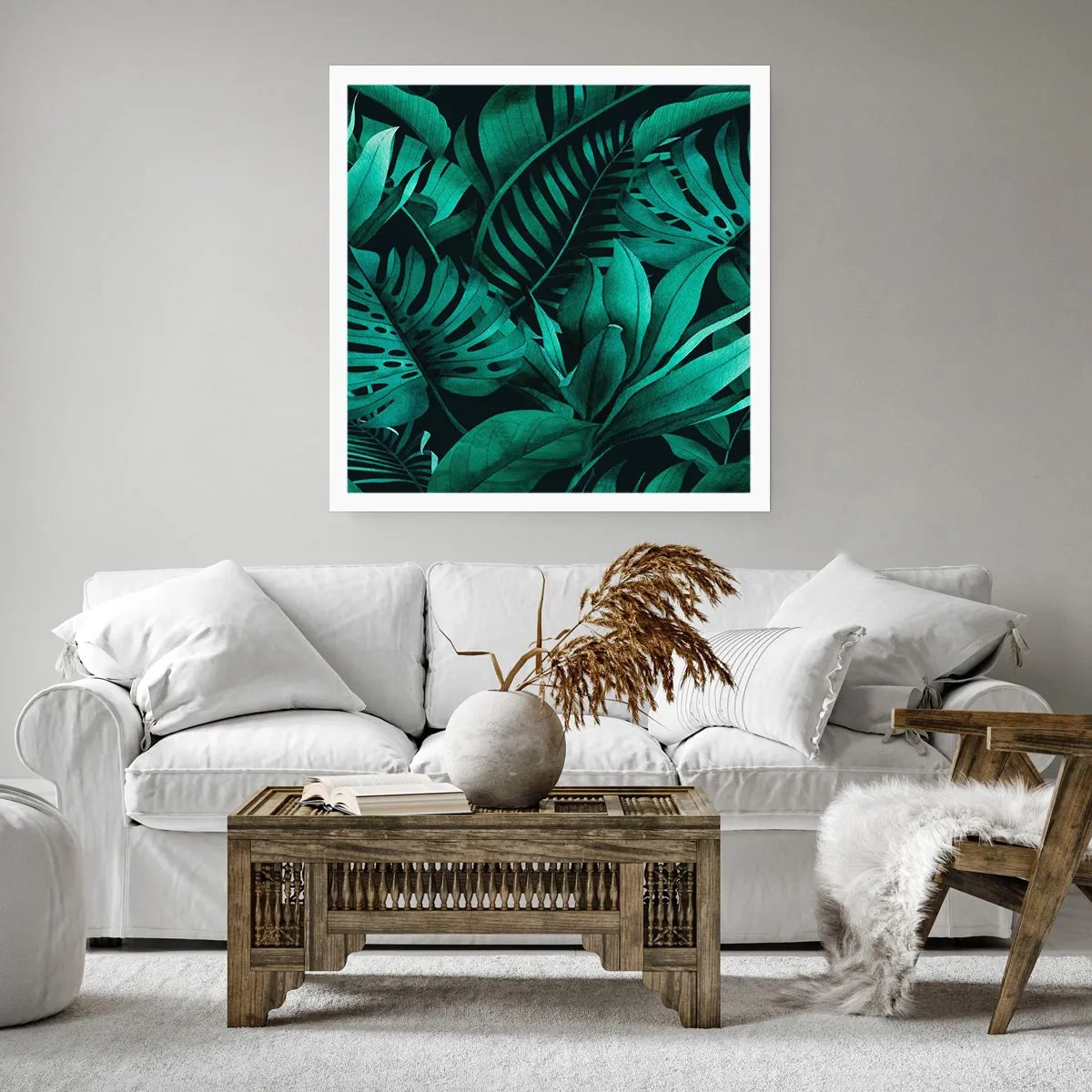Poster - Profunzimea verdelui tropical - 60x60 cm