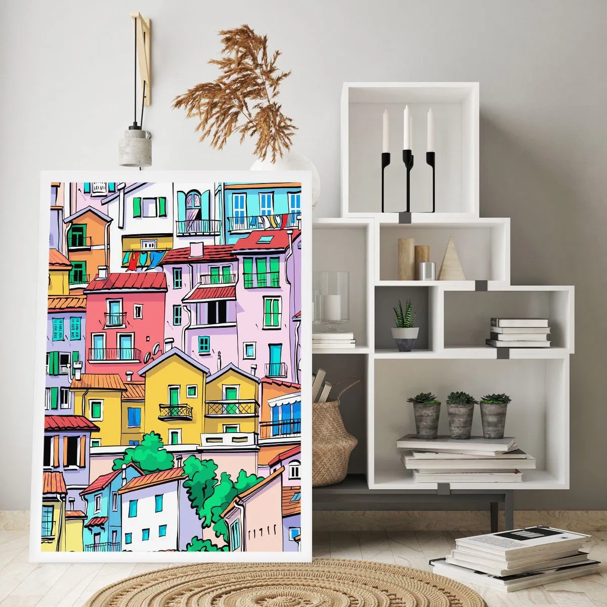 Poster - Oraș vesel - 70x100 cm