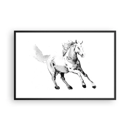 Poster în ramă neagră - Suflet neîmblânzit - 91x61 cm