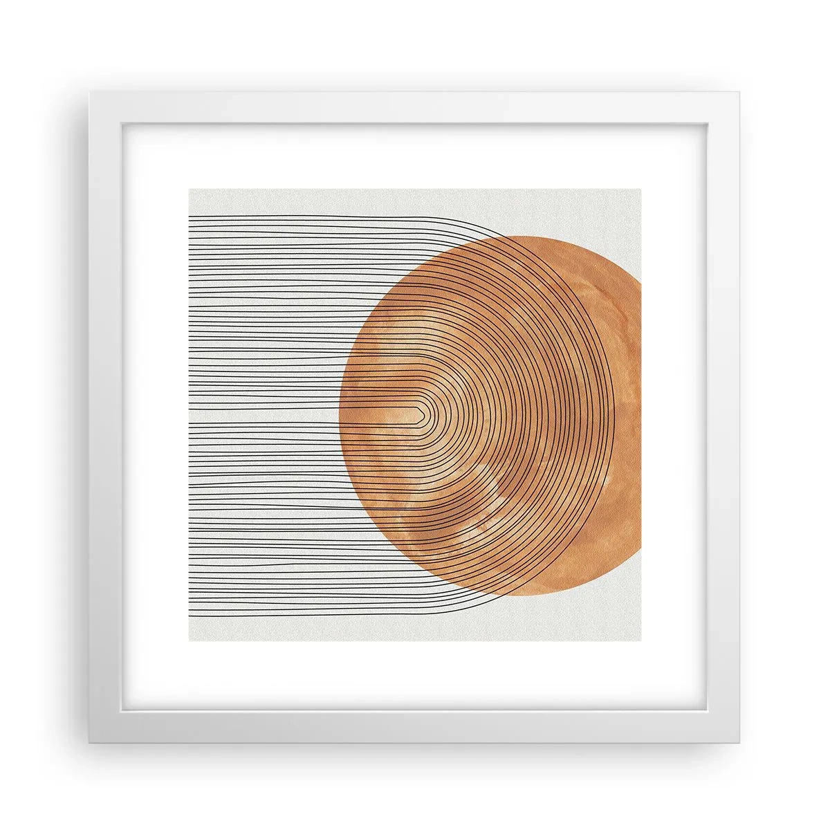 Poster în ramă albă - Compoziția solară - 30x30 cm