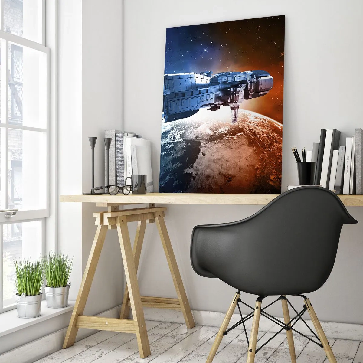 Tablou pe sticlă - Observator atent - 50x70 cm