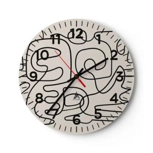 Ceas de perete - Ceas pe sticlă - Pe traseu - 30x30 cm
