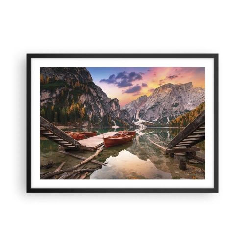 Poster în ramă neagră - Promisiunea zilei - 70x50 cm