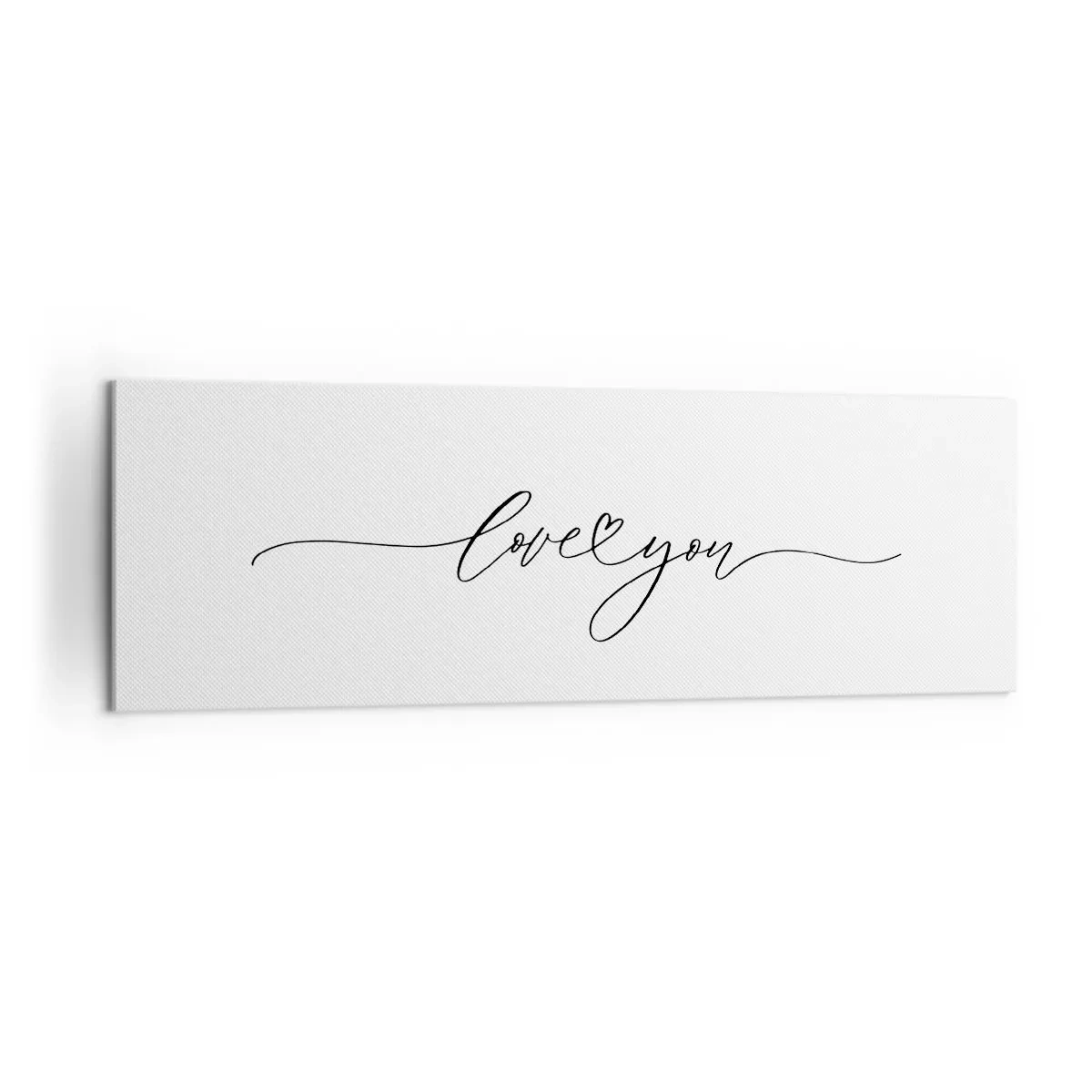 Tablou pe pânză - Negru pe alb - 160x50 cm