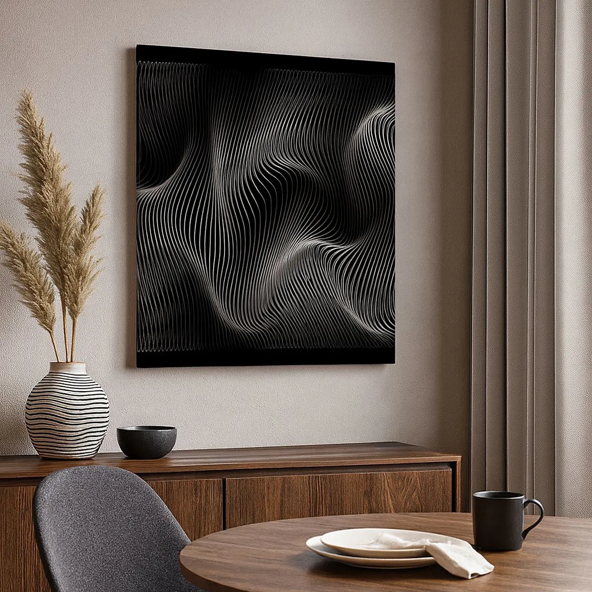 Tablou pe pânză - Dansul luminii în spațiu - 30x30 cm