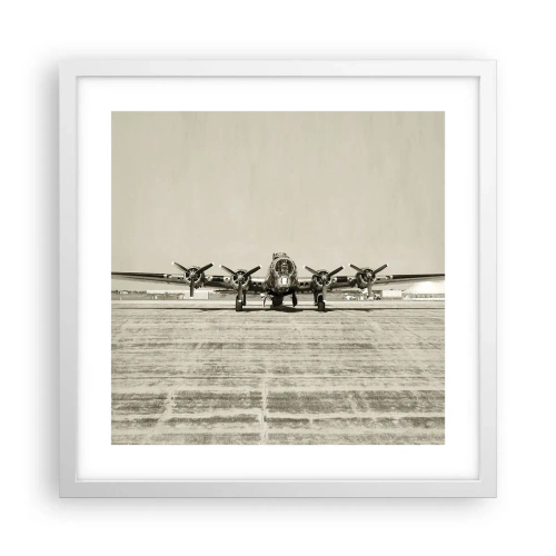 Poster în ramă albă - Pregătit, ca întotdeauna - 40x40 cm