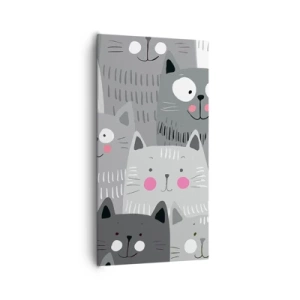 Tablou pe pânză - Lumea felină - 65x120 cm