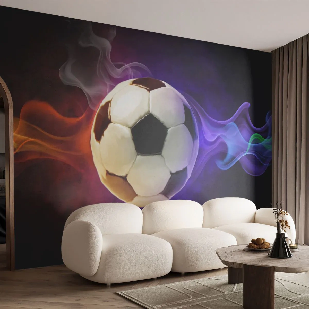Tapet Premium Sand - Puterea magică a jocului - Abstracția, Sport, Fotbal - 100x70 cm