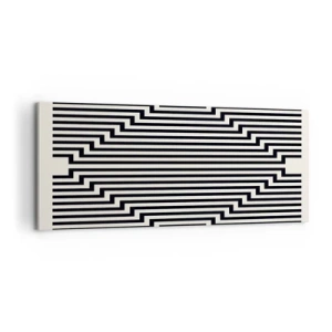 Tablou pe pânză - Iluzie geometrică - 100x40 cm