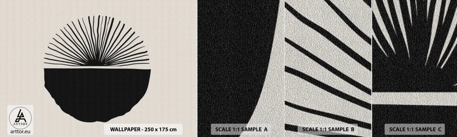 Mostră tapet Premium Sand - Gama de posibilități - Boho, Minimalist, Schiță - 100x30 cm