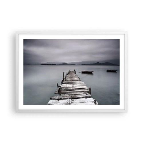Poster în ramă albă - Poți pleca mâine - 70x50 cm
