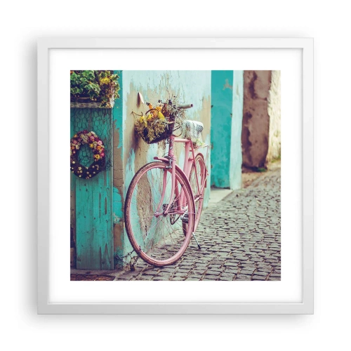 Poster în ramă albă - Mă întorc imediat - 40x40 cm