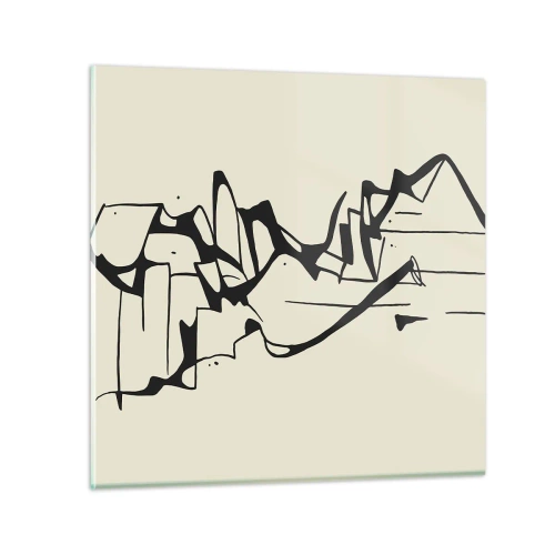 Tablou pe sticlă - Poate că peisajul - 30x30 cm