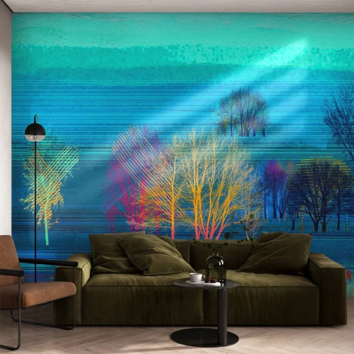 Tapet Premium Canvas - Un peisaj pieptănat - Peisaj, pădure, Abstracția - 100x70 cm