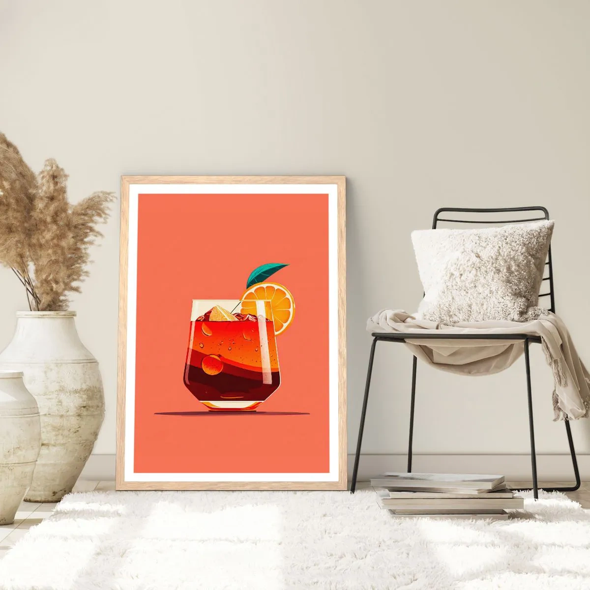 Poster în ramă de stejar deschis - Răcoare de vară - 50x70 cm