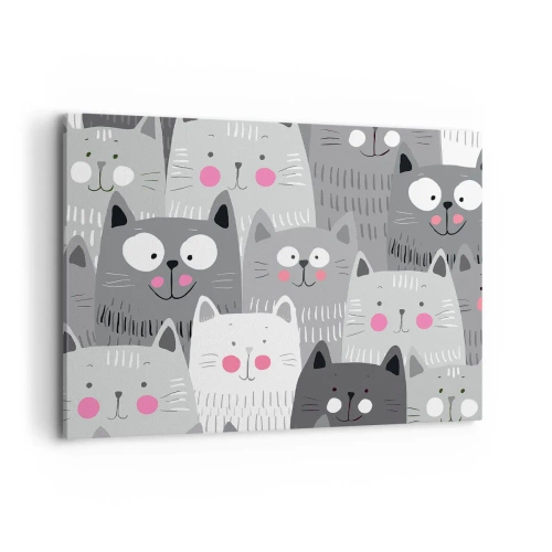 Tablou pe pânză - Lumea felină - 100x70 cm