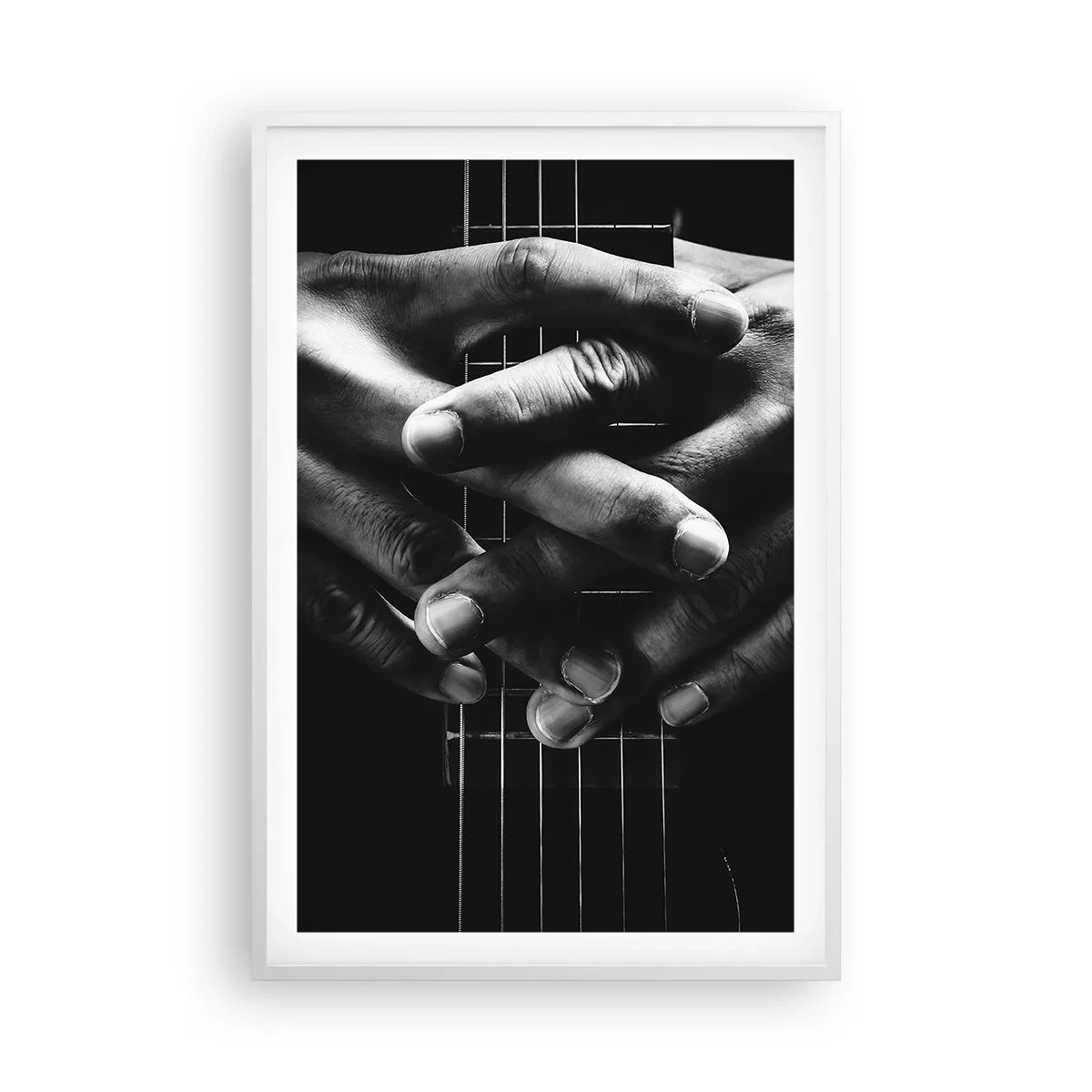 Poster în ramă albă - Rugăciunea artistului - 61x91 cm