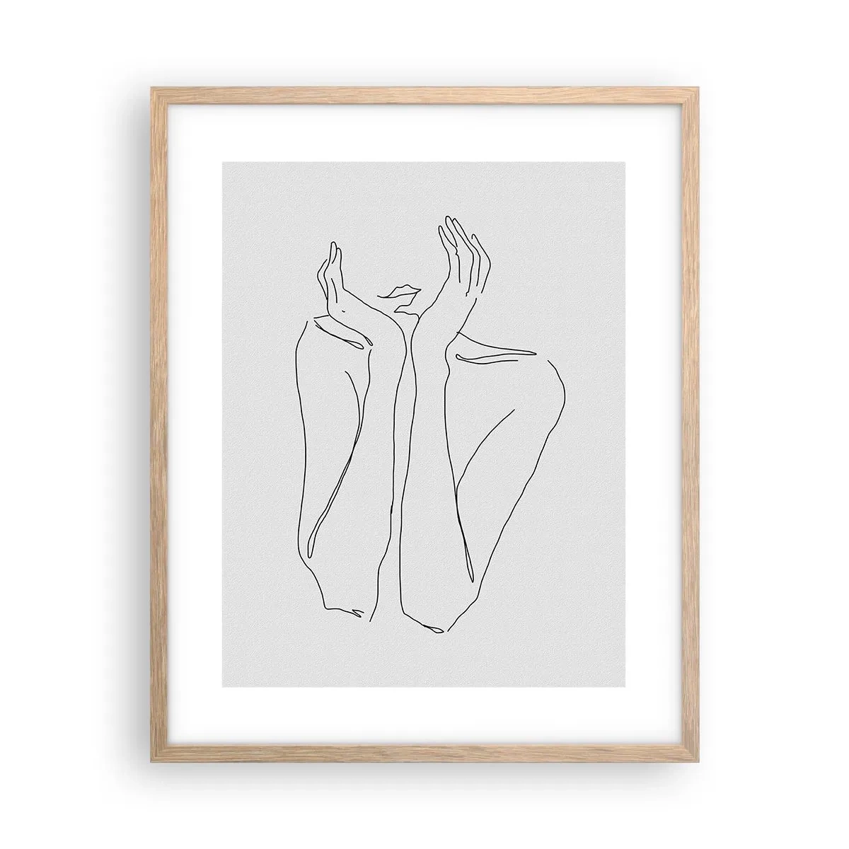 Poster în ramă de stejar deschis - La ce visează fetele - 40x50 cm