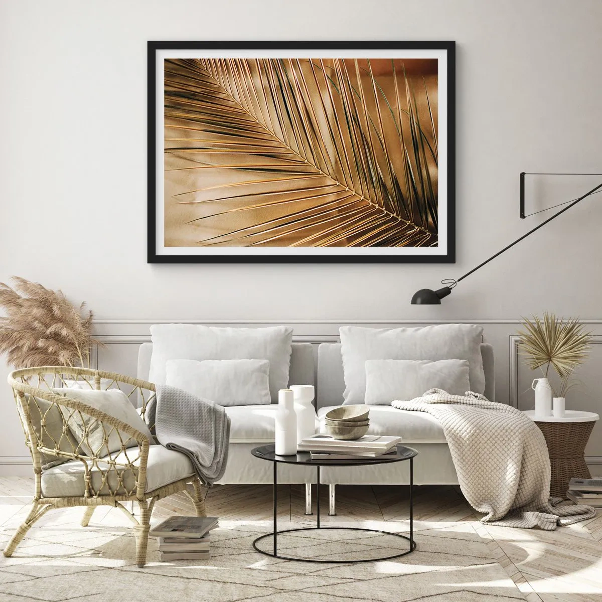 Poster în ramă neagră - Colonadă naturală - 100x70 cm