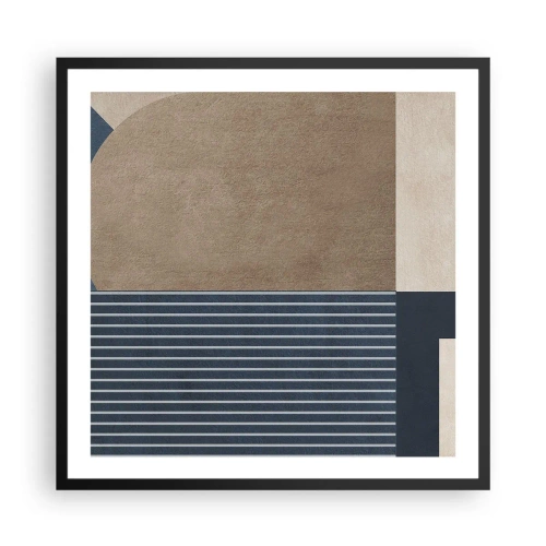 Poster în ramă neagră - Compoziție de simplitate și rotunjime - 60x60 cm