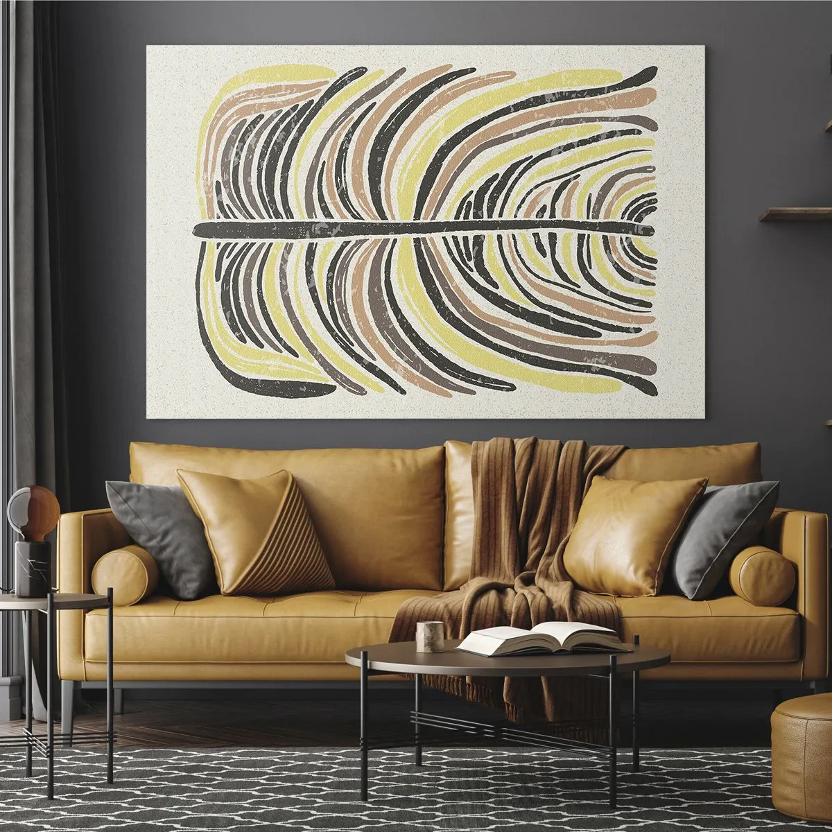 Tablou pe sticlă - Abstracția plină de viață - 120x80 cm